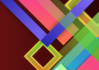 Technology background design with colorful geometric shapes. Abstract geometric vector background