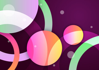 Technology background design with colorful geometric shapes. Abstract geometric vector background