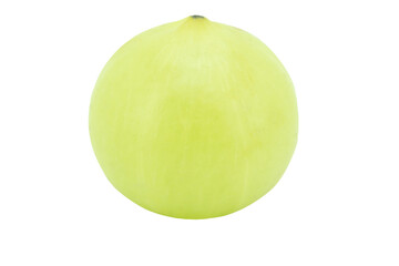 Indian gooseberry, amla green fruits isolated on white background. with clipping path.