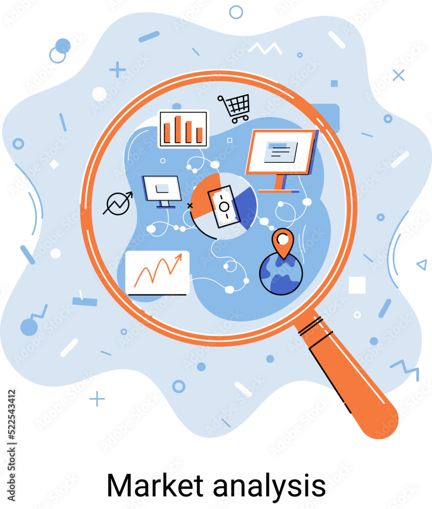 Aufkleber market statistics data analysis metaphor marketing strategy development. business research. identify