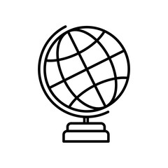 Globe icon. icon related to education. line icon style. Simple design editable