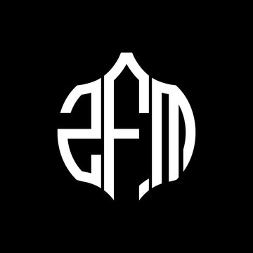 ZFM letter logo. ZFM best black background vector image. ZFM Monogram logo design for entrepreneur and business.
