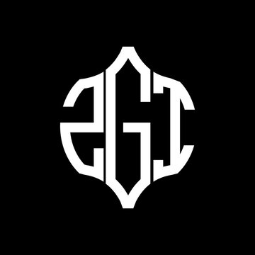 ZGI letter logo. ZGI best black background vector image. ZGI Monogram logo design for entrepreneur and business.