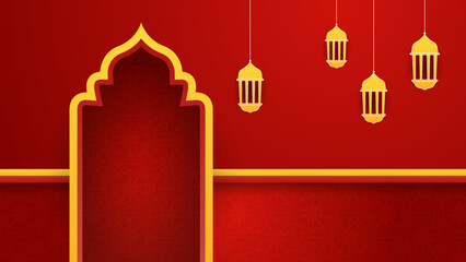 Islamic ramadan background with Arabic ornament pattern and luxury mandala lantern decorative. Designed for islam greeting card, eid template, hajj, invitation, celebration, premium frame, and mosque