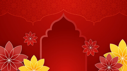 Islamic ramadan background with Arabic ornament pattern and luxury mandala lantern decorative. Designed for islam greeting card, eid template, hajj, invitation, celebration, premium frame, and mosque