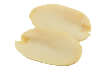 Roasted peanuts isolated on white background with clipping path