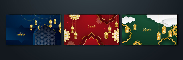 Islamic ramadan background with Arabic ornament pattern and luxury mandala lantern decorative. Designed for islam greeting card, eid template, hajj, invitation, celebration, premium frame, and mosque