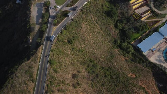 Aerial drone view of chicamocha national park