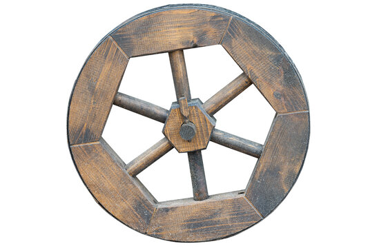 wooden wheel isolated