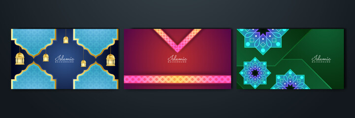 Islamic ramadan background with Arabic ornament pattern and luxury mandala lantern decorative. Designed for islam greeting card, eid template, hajj, invitation, celebration, premium frame, and mosque