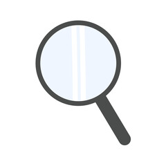 Magnifying glass icon, flat design isolated on white, vector eps10 illustration