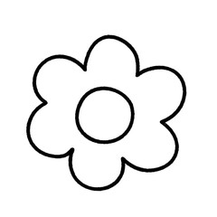 Flower drawing doodle line art