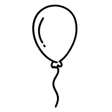 Balloon doodle line icon