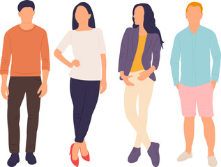 Fototapeta premium people in flat style, isolated
