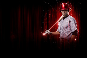 Baseball Player in a red uniform