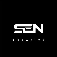SEN Letter Initial Logo Design Template Vector Illustration © makrufi
