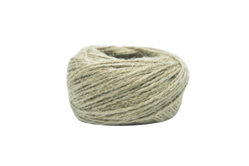 Hemp rope roll isolated on white backgroung. with clipping path