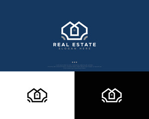 Naklejka premium Real Estate Logo Design Template