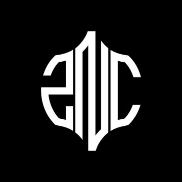 ZNC letter logo. ZNC best black background vector image. ZNC Monogram logo design for entrepreneur and business.
