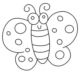 Butterfly insect animal drawing cartoon thin line