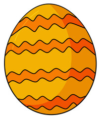 Yellow Easter egg cartoon