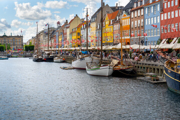 Nyhavn canal It is a sightseeing and entertainment district with old ships and colorful houses from...