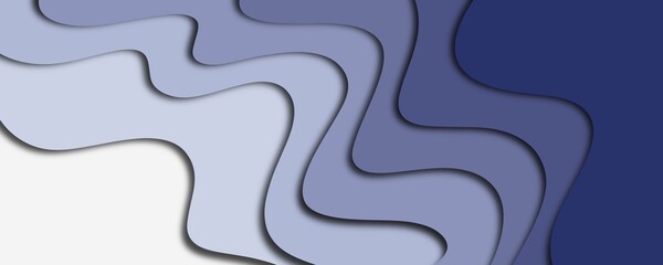 Paper cut blue abstract for web design. Art colorful design. Business concept. Modern concept , line illustration.