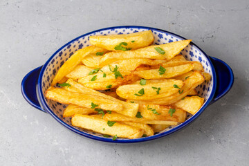Turkish style handmade french fries, Turkish name; Ev yapımı patates kizartmasi