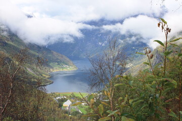 Geiranger, en pleno fiordo con unas vistas impresionantes. Noruega.
