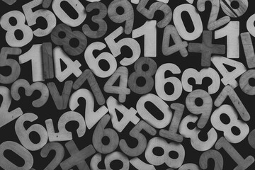 Background or texture of numbers. Finance data concept. Mathematic. Seamless pattern with numbers....