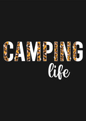 Camping Half Leopard T-shirt