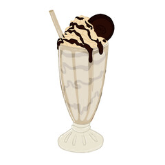 sweet dessert chocolate milkshake doodle