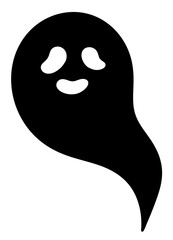 Halloween Ghost icon black.