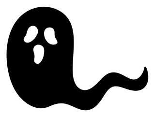 Halloween Ghost icon black.
