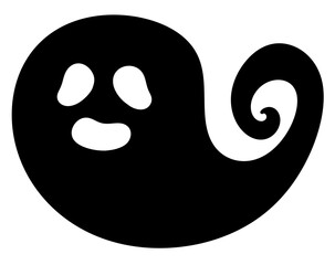 Halloween Ghost icon black.