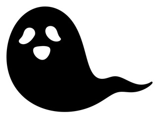 Halloween Ghost icon black.