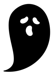 Halloween Ghost icon black.