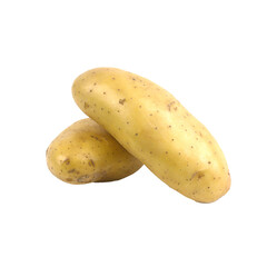 Fresh potato (Solanum tuberosum) isolated on white background
