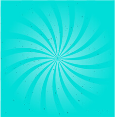 blue minimalistic vector background with rays emerging from the center and dots in retro style