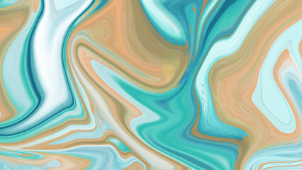 Luxurious colorful liquid marble surfaces design. Abstract green acrylic pours liquid marble surface design. Beautiful fluid abstract paint background. close-up fragment of acrylic painting on canvas.