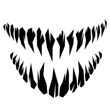 recommend clip art: monster or vampire fangs teeth silhouette
