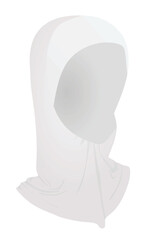 White arabic hijbab. vector illustration