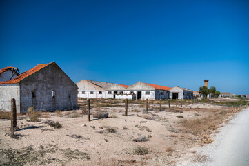 Fototapeta na wymiar view of the Samouco salines in Alcochete Portugal
