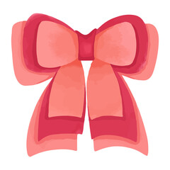 Watercolor Ribbon, Hand painted decoration clipart.