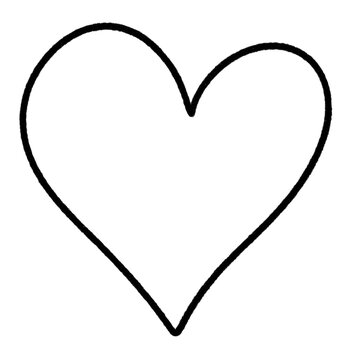 heart doodle line art.