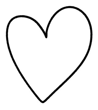 heart doodle line art.