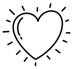 Hand drawn heart outline