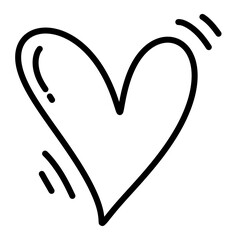 Hand drawn heart outline