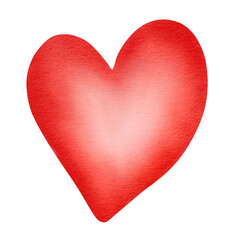 red watercolor heart icon.