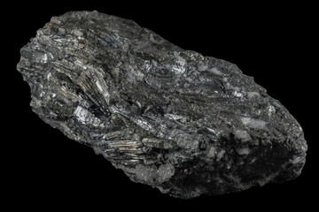 Massive antimonite (stibnite) minerals